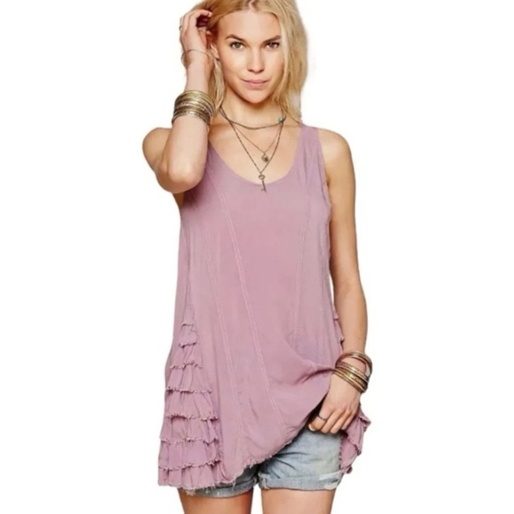 FREE PEOPLE RUFFLED UP TUNIC